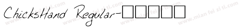 ChicksHand Regular字体转换